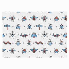 Insects Icons Square Seamless Pattern Large Glasses Cloth by Bedest