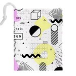 Graphic Design Geometric Background Drawstring Pouch (5XL) Back
