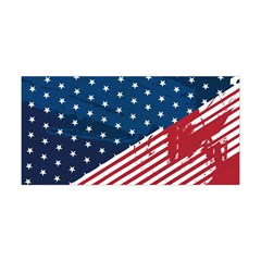 Vintage Dark Blue & Crimson American Flag Print Yoga Headband by CoolDesigns