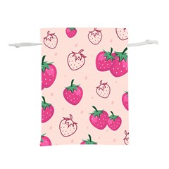 Seamless Strawberry Fruit Pattern Background Lightweight Drawstring Pouch (s) by Bedest