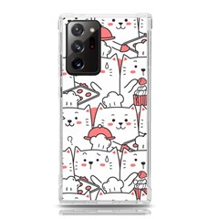Cute Cat Chef Cooking Seamless Pattern Cartoon Samsung Galaxy Note 20 Ultra Tpu Uv Case by Bedest