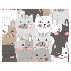 Cute Cats Seamless Pattern Premium Plush Fleece Blanket (medium) by Bedest