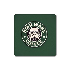 Stormtrooper Coffee Square Magnet by Cendanart