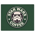 Stormtrooper Coffee Two Sides Premium Plush Fleece Blanket (Medium) 60 x50  Blanket Back