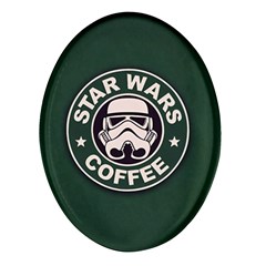 Stormtrooper Coffee Oval Glass Fridge Magnet (4 Pack) by Cendanart