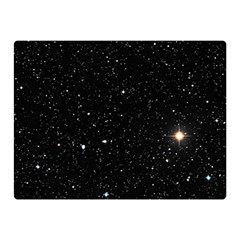 Sky Black Star Night Space Edge Super Dark Universe Two Sides Premium Plush Fleece Blanket (mini) by Cendanart