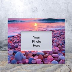 Sea Beach Water Sunset Ocean White Tabletop Photo Frame 4 x6  by Ndabl3x