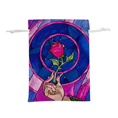 Enchanted Rose Stained Glass Lightweight Drawstring Pouch (s) by Cendanart