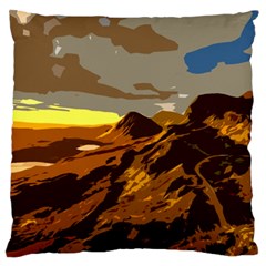 Scotland Monti Mountains Mountain Large Premium Plush Fleece Cushion Case (one Side) by Cendanart