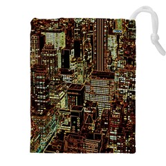 Photo New York City Skyscrapers Drawstring Pouch (4xl) by Cendanart
