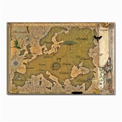 Map Geography Travel Global Postcard 4 x 6  (pkg Of 10) by Proyonanggan