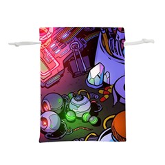 Graffiti Corazones Kingdom Saga Super Lightweight Drawstring Pouch (l) by Cemarart