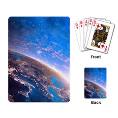 Earth Blue Galaxy Sky Space Playing Cards Single Design (rectangle) by Cemarart