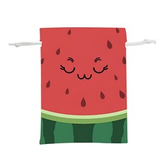 Watermelon Lock Love Lightweight Drawstring Pouch (l) by Cemarart