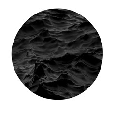 Black Sea Minimalist Dark Aesthetics Vaporwave Mini Round Pill Box by Cemarart