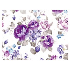 Flower-floral-design-paper-pattern-purple-watercolor-flowers-vector-material-90d2d381fc90ea7e9bf8355 Premium Plush Fleece Blanket (extra Small) by saad11