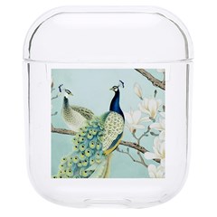 Couple Peacock Bird Spring White Blue Art Magnolia Fantasy Flower Hard Pc Airpods 1/2 Case by Ndabl3x