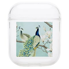 Couple Peacock Bird Spring White Blue Art Magnolia Fantasy Flower Soft Tpu Airpods 1/2 Case by Ndabl3x