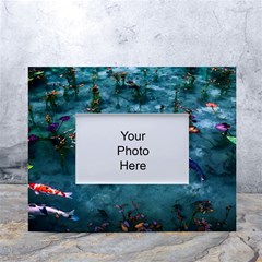 Fish Koi Carp White Tabletop Photo Frame 4 x6  by Cemarart
