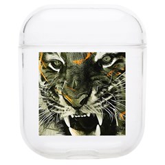 Angry Tiger Animal Broken Glasses Soft Tpu Airpods 1/2 Case by Cemarart