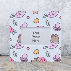 Pusheen Cat Cute White Box Photo Frame 4  X 6  by Grandong