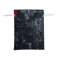 Abstract Tech Computer Motherboard Technology Lightweight Drawstring Pouch (l) by Cemarart
