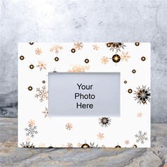 Golden-snowflake White Tabletop Photo Frame 4 x6  by saad11