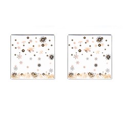 Golden-snowflake Cufflinks (square) by saad11