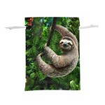 Sloth In Jungle Art Animal Fantasy Lightweight Drawstring Pouch (L) Back