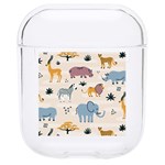 Wild Animals Seamless Pattern Hard PC AirPods 1/2 Case Front