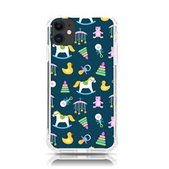 Cute Babies Toys Seamless Pattern Iphone 11 Tpu Uv Print Case by Ndabl3x