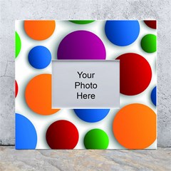 Abstract Dots Colorful White Wall Photo Frame 5  X 7  by nateshop