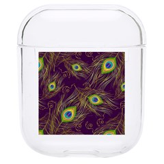 Feathers, Peacock, Patterns, Colorful Hard Pc Airpods 1/2 Case by nateshop