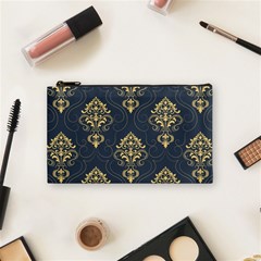 Floral Damask Pattern Texture, Damask Retro Background Cosmetic Bag (small) by nateshop