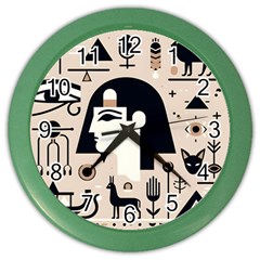 Egypt Pyramid Nature Desert Color Wall Clock by Proyonanggan