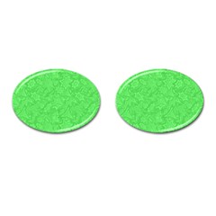 Green-2 Cufflinks (oval) by nateshop