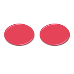 Pink, Color, Background, Monochromic, Minimalism Cufflinks (oval) by nateshop