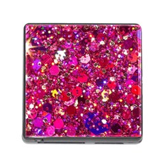 Pink Glitter, Cute, Girly, Glitter, Pink, Purple, Sparkle Memory Card Reader (square 5 Slot) by nateshop