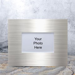 Aluminum Textures, Polished Metal Plate White Tabletop Photo Frame 4 x6  by nateshop