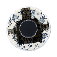 Blue Vintage Background, Blue Roses Patterns On-the-go Memory Card Reader by nateshop