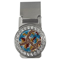 Authentic Aboriginal Art - Wetland Dreaming Money Clips (cz)  by hogartharts