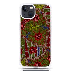 Authentic Aboriginal Art - Connections Iphone 13 Tpu Uv Print Case by hogartharts