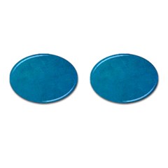 Blue Stone Texture Grunge, Stone Backgrounds Cufflinks (oval) by nateshop