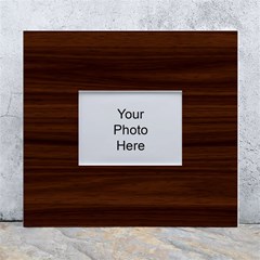 Dark Brown Wood Texture, Cherry Wood Texture, Wooden White Wall Photo Frame 5  X 7  by nateshop