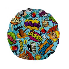 Graffiti Word Seamless Pattern Standard 15  Premium Round Cushions by Bedest