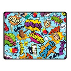 Graffiti Word Seamless Pattern Two Sides Fleece Blanket (small) by Bedest