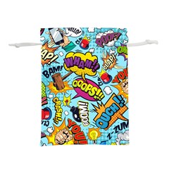 Graffiti Word Seamless Pattern Lightweight Drawstring Pouch (l) by Bedest
