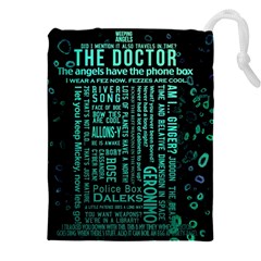 Tardis Doctor Who Technology Number Communication Drawstring Pouch (5xl) by Cemarart