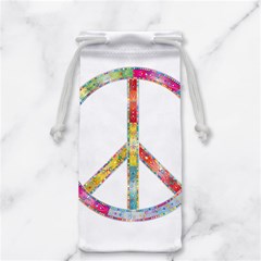 Flourish Decorative Peace Sign Jewelry Bag by Cemarart