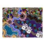 Authentic Aboriginal Art - Discovering Your Dreams Two Sides Premium Plush Fleece Blanket (Mini) 35 x27  Blanket Back